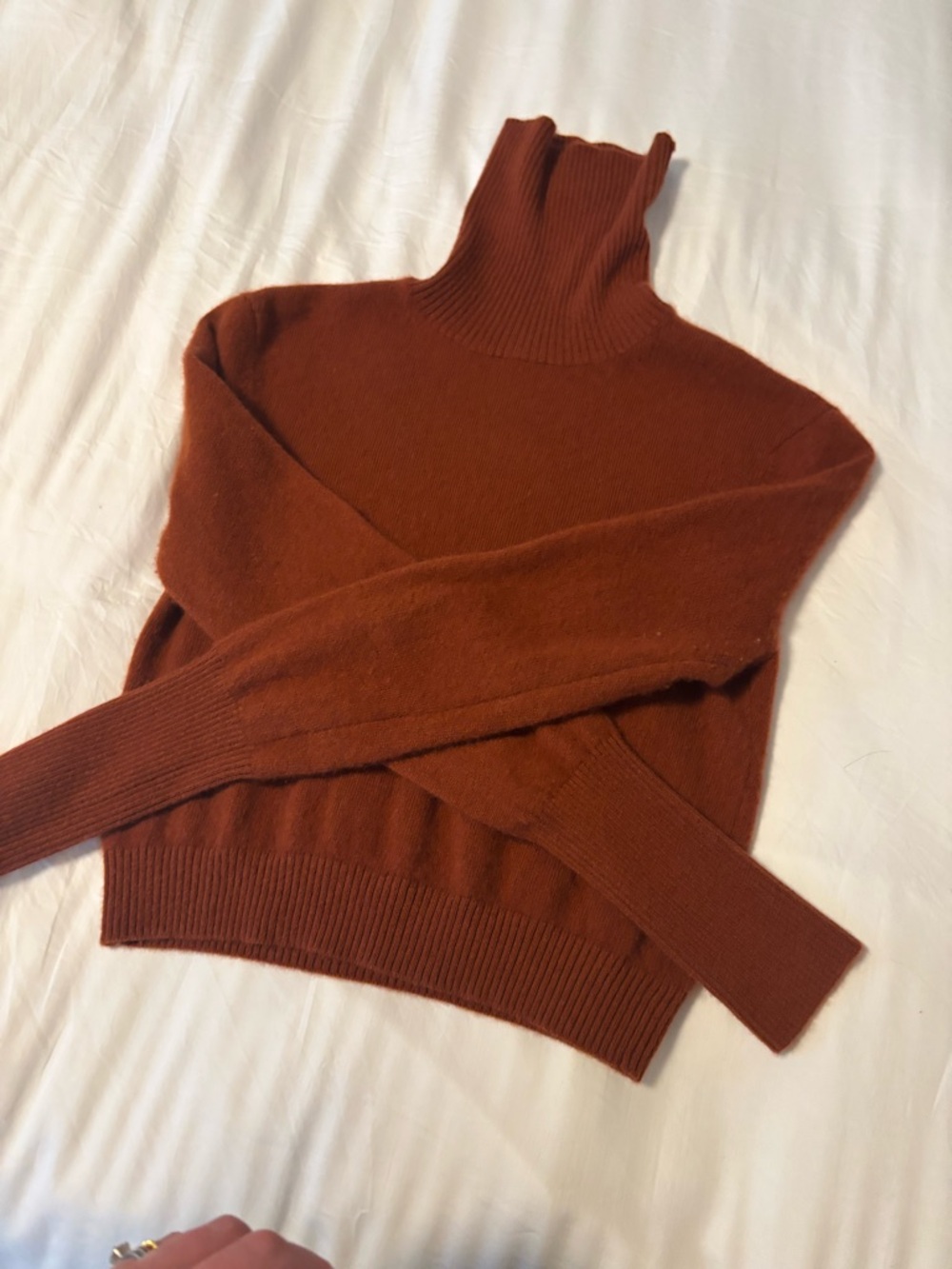 NAADAM 100% cashmere Women's Burnt Orange Turtleneck Sweater XS
